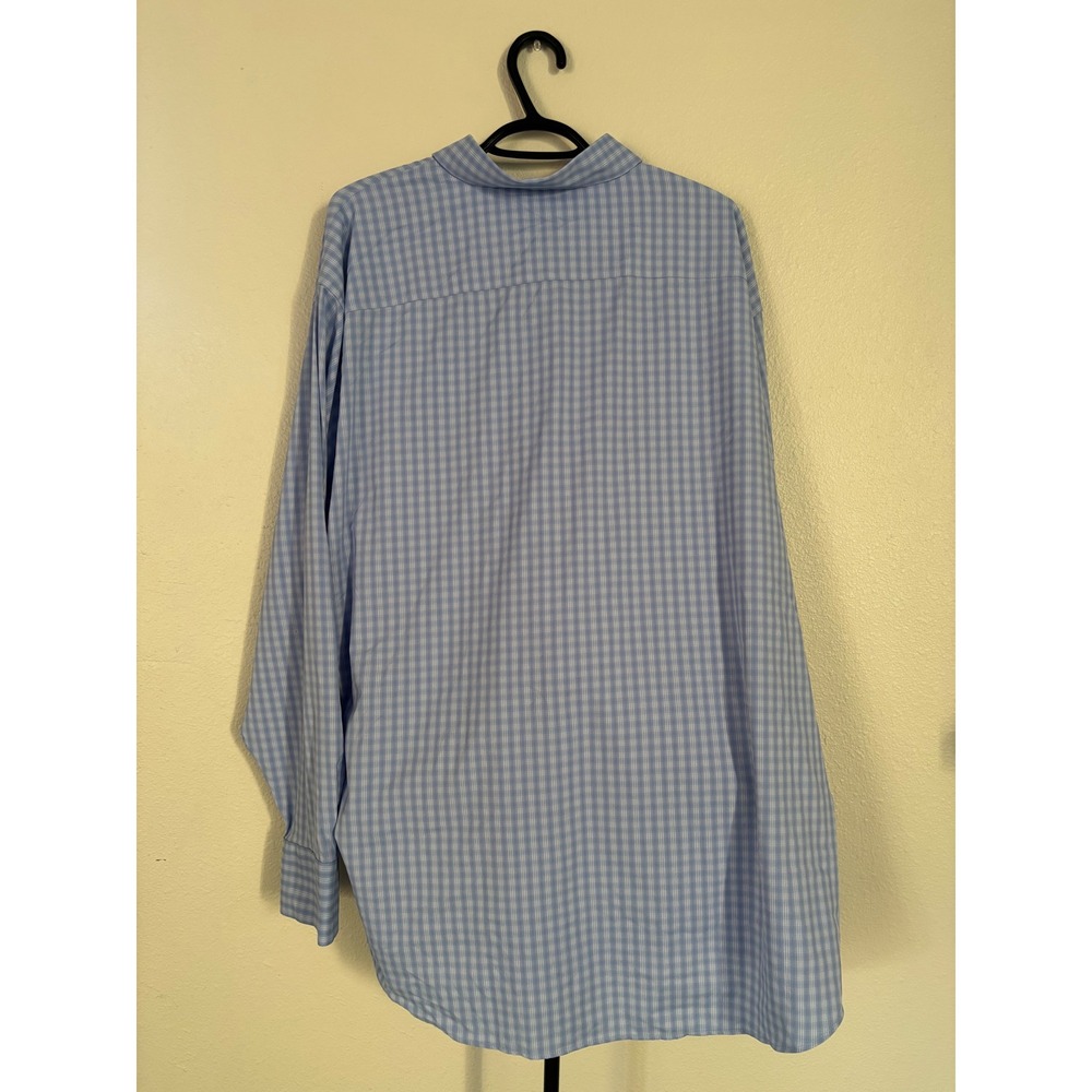 Peter Millar Summer Comfort Blue Plaid Button Down Shirt Mens XXL Long Sleeve - Picture 3 of 5